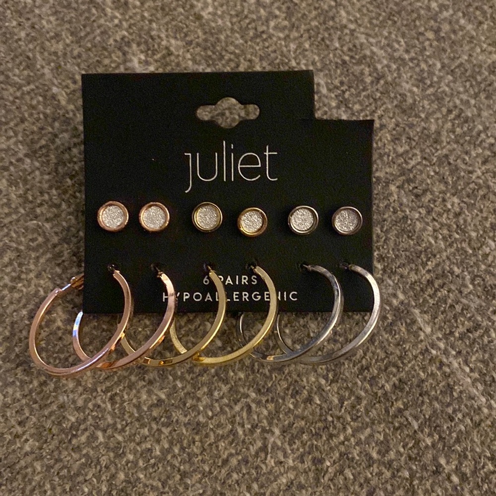 NEW Juliet Set of 6 pairs of Earrings